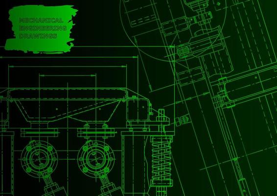 Computer aided design systems. Technical illustrations, background