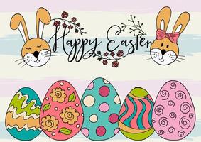 Easter illustration. Holiday card, wrapping, background vector