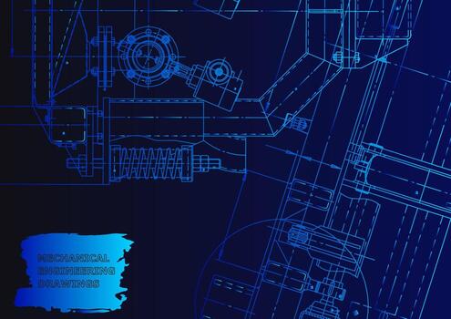 Computer aided design systems. Technical illustrations, background vector