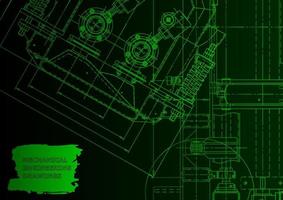 industria de construcción de maquinaria. sistemas de diseño asistido por computadora vector