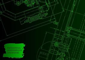 Computer aided design systems. Technical illustrations, background vector