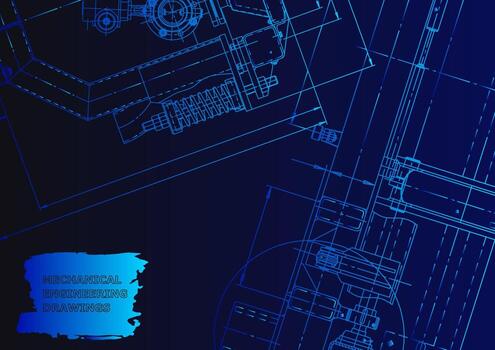 Computer aided design systems. Technical illustrations, background vector