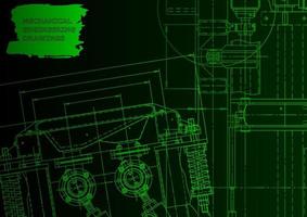 industria de construcción de maquinaria. sistemas de diseño asistido por computadora vector