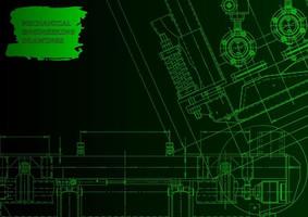 Computer aided design systems. Technical illustrations, background vector