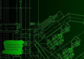 bosquejo. Ilustración de ingeniería vectorial. sistemas de diseño asistido por computadora vector