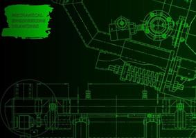 bosquejo. Ilustración de ingeniería vectorial. sistemas de diseño asistido por computadora vector