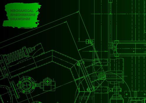 Machine-building industry. Computer aided design systems vector