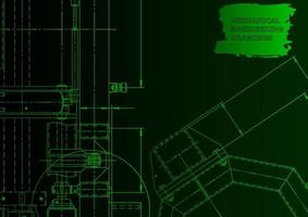 Mechanical instrument making. Technical abstract background vector