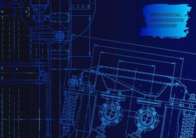 industria de construcción de maquinaria. sistemas de diseño asistido por computadora vector