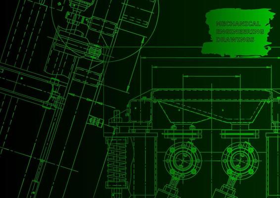 Cover, flyer, banner. Vector engineering illustration