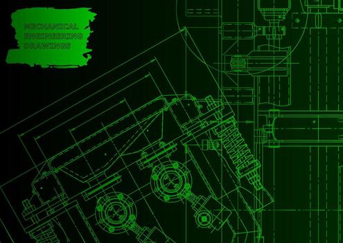 Machine-building industry. Computer aided design systems vector