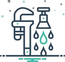 Mix icon for plumbing service vector