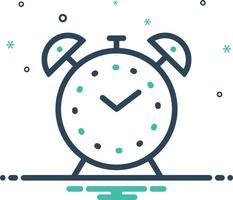 Mix icon for alarm clock vector