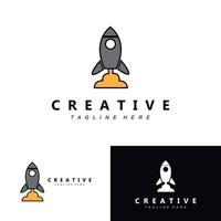 vector icon plane logo, space rocket, premium design