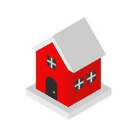 Isometric house on a white background vector