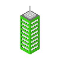 Isometric skyscraper on a white background vector