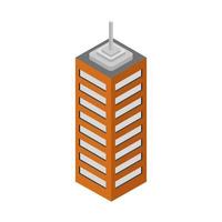 Isometric skyscraper on a white background vector