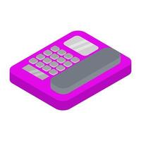 Isometric business phone on white background vector