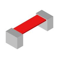 Isometric bench on a white background vector