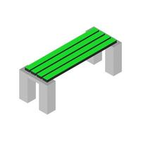 Isometric bench on a white background vector