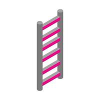 Isometric ladder on a white background vector