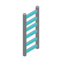 Isometric ladder on a white background vector