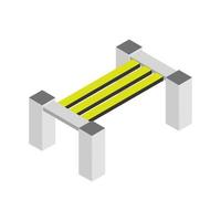 Isometric bench on a white background vector