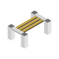 Isometric bench on a white background vector