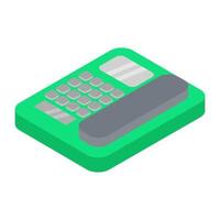 Isometric business phone on white background vector