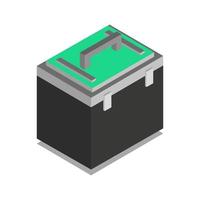 Isometric toolbox on white background vector