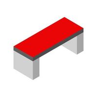 Isometric bench on a white background vector