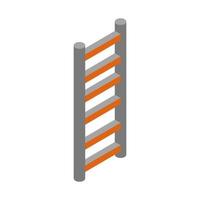 Isometric ladder on a white background vector