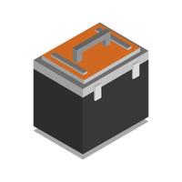 Isometric toolbox on white background vector