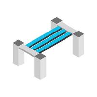 Isometric bench on a white background vector