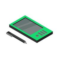 Isometric graphic tablet on a white background vector