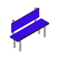 Isometric bench on a white background vector