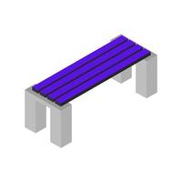 Isometric bench on a white background vector