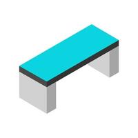 Isometric bench on a white background vector