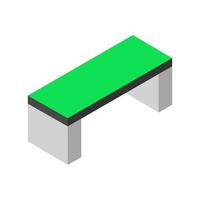 Isometric bench on a white background vector