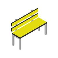 Isometric bench on a white background vector