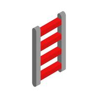 Isometric ladder on a white background vector