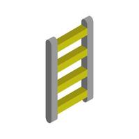 Isometric ladder on a white background vector