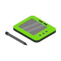 Isometric graphic tablet on a white background vector