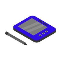 Isometric graphic tablet on a white background vector