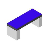 Isometric bench on a white background vector