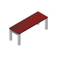 Isometric bench on a white background vector
