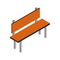 Isometric bench on a white background vector