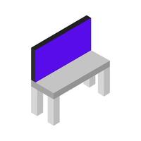 Isometric bench on a white background vector