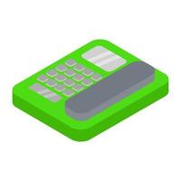 Isometric business phone on white background vector