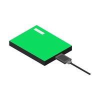 Isometric illustrated harddisk on a white background vector